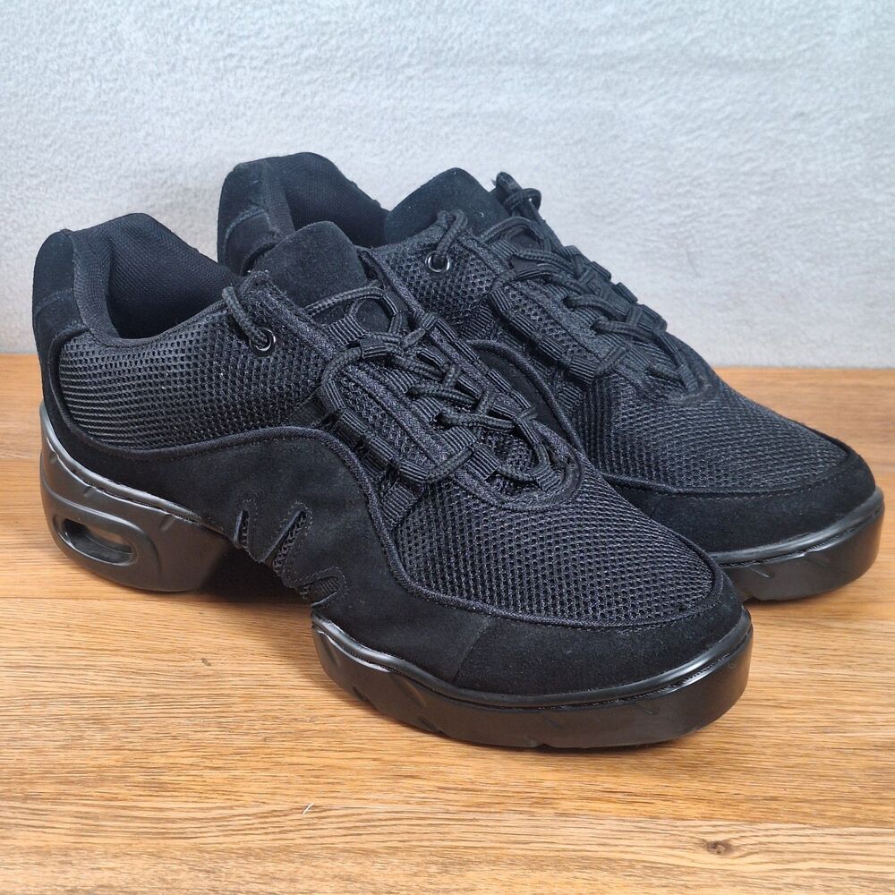 Very Fine Dance Shoes Men's 7 Women's 8.5 Black Dance Sneakers Salsa Ballroom